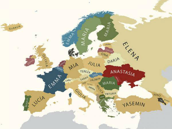 женские имена в европейских странах