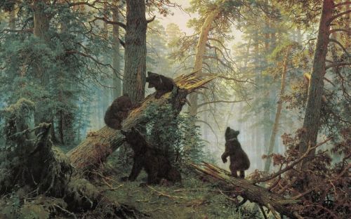 «Утро в сосновом лесу» Ивана Шишкина и Константина Савицкого