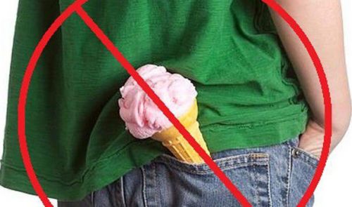 Запрет носить мороженое в заднем кармане